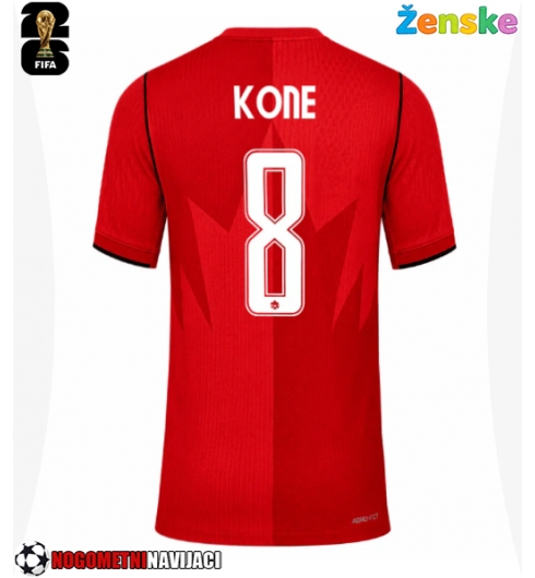 Ženske Nogometnih dresov Kanada Ismael Kone #8 Domači SP 2026 Kratki rokavi Ženske Nogometnih dresov Kanada Ismael Kone #8 Domači SP 2026 Kratki rokavi